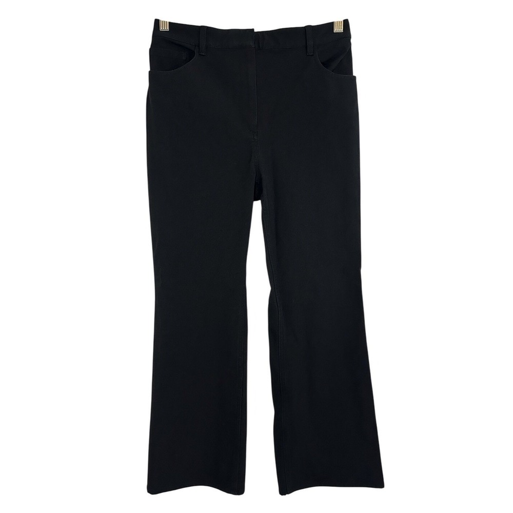 THEORY Womens 8 Black Kick 5-Pocket Eco Bistretch Cropped Flare Pants Minimalist